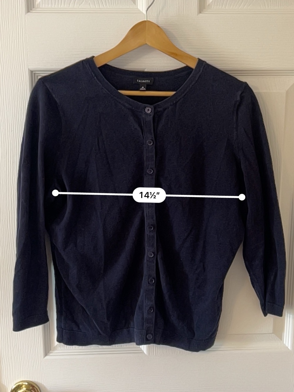 Talbots Navy Button-Front Cardigan Size M - Picture 8 of 8